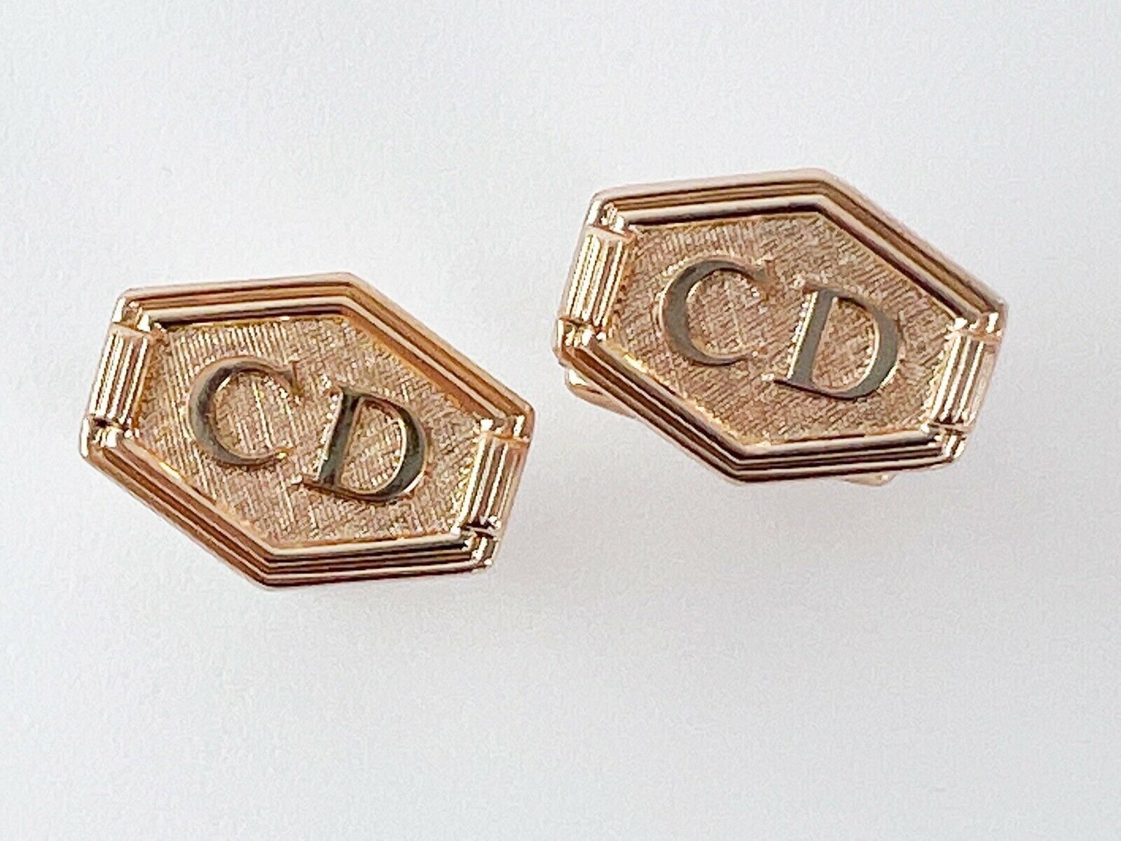 【SOLD OUT】Christian Dior Germany Gold Tone Vintage Cufflinks CD initial Logo