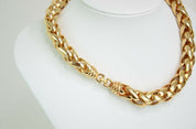 Christian Dior Gold Tone Chain Choker Necklace Bracelet Gorgeous Sets Vintage