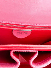 【SOLD OUT】CELINE Leather Shoulder Bag Crossbody Bag Pink Made in Italy Vintage