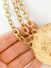 【SOLD OUT】Karl Lagerfeld Vintage Gold Tone 3 Row Chain Necklace Extra Large