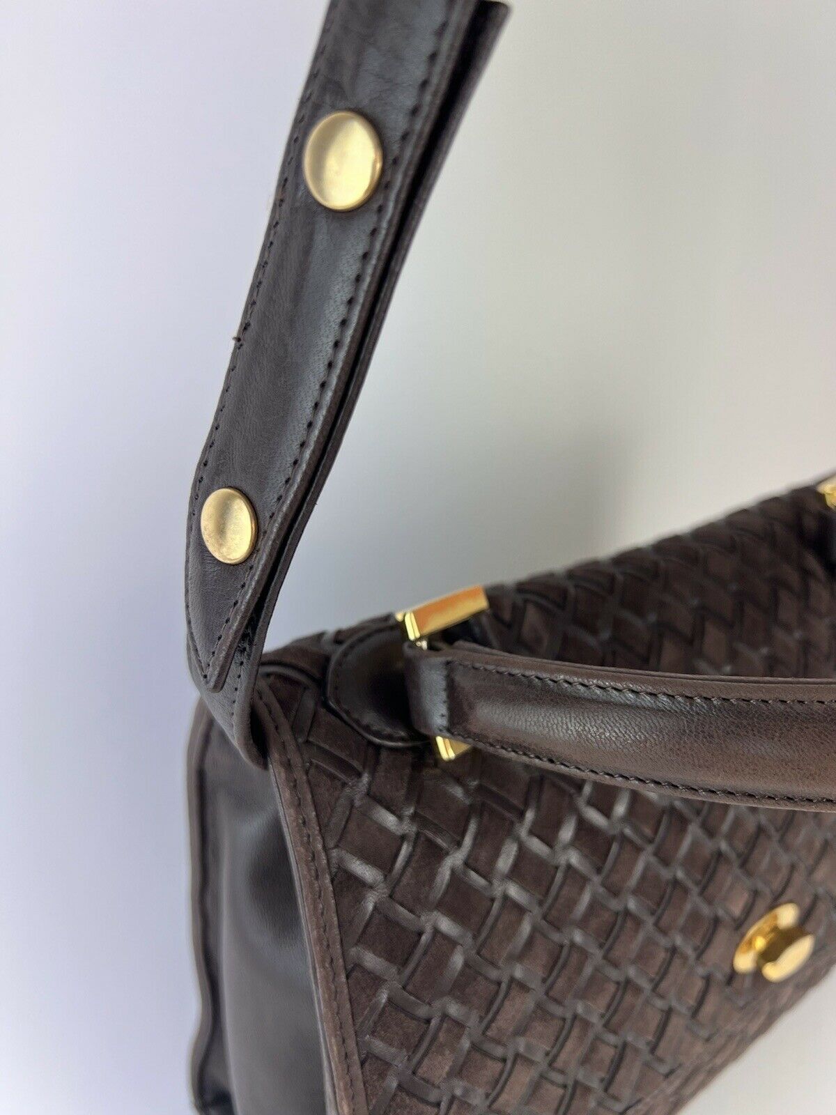 【SOLD OUT】BALLY Shoulder Bag Crossbody Bag Handbag Swede Leather Brown Vintage