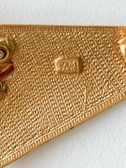 P&M Paris Massive Rhinestones Gold Tone Choker Necklace Vintage