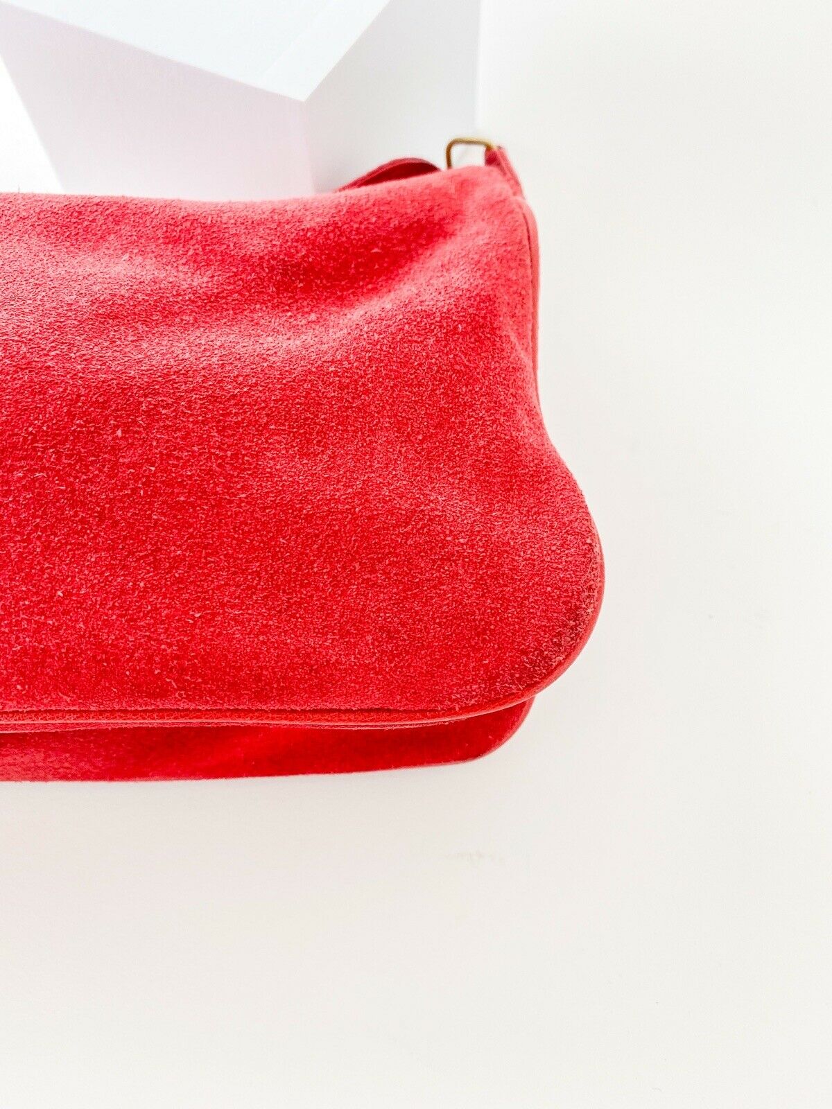 【SOLD OUT】NINA RICCI Red Suede Leather Shoulder Bag Handbag Made in Italy