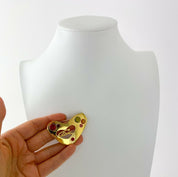 Christian Lacroix Vintage Gold Tone Heart Brooch Pin Made in France