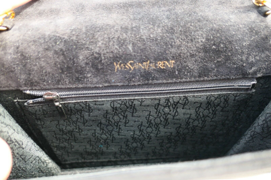 【SOLD OUT】YSL YVES SAINT LAURENT Sacs 3WAYS Black Shoulder Clutch Cross Body Bag Vintage