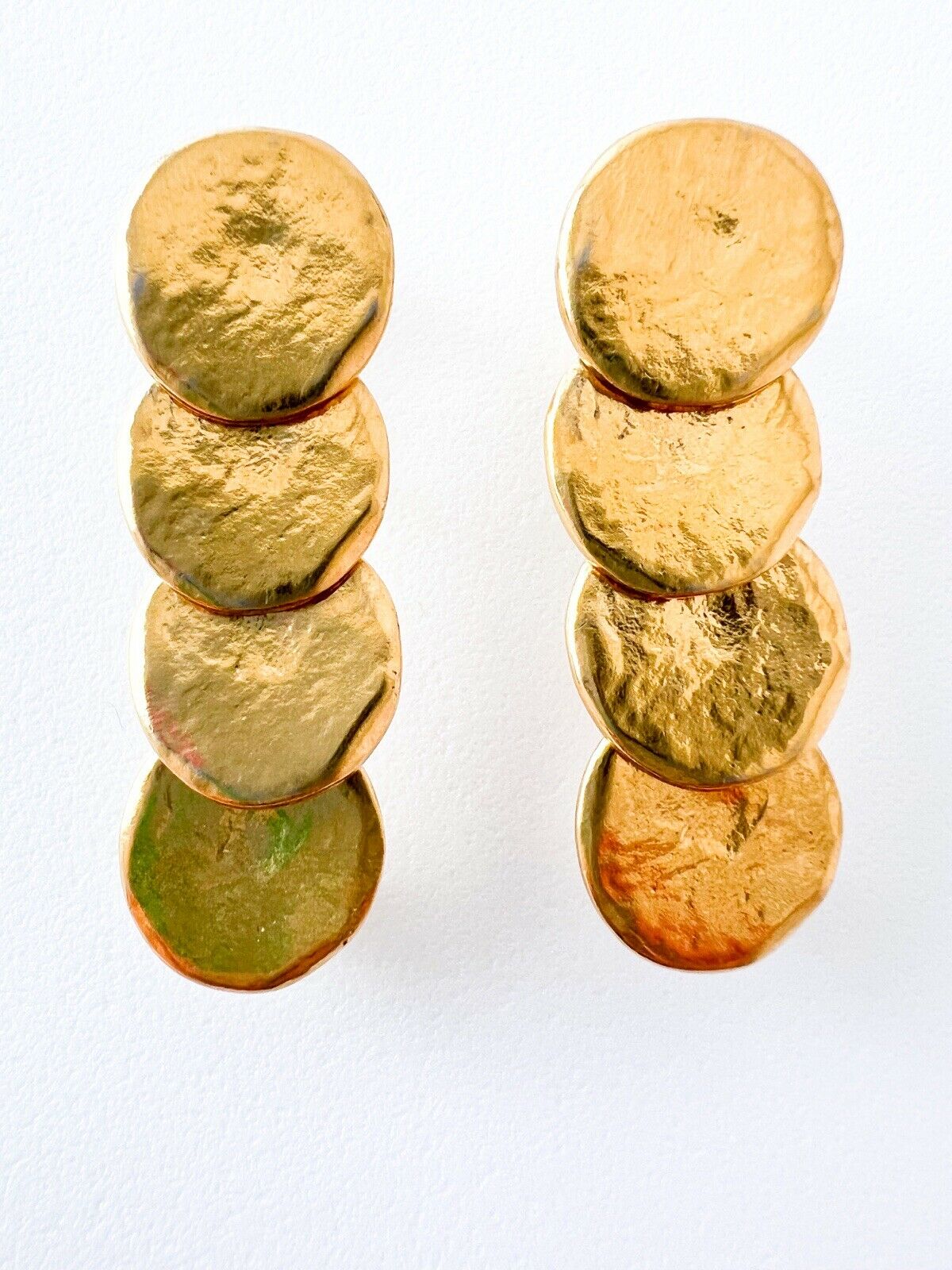 【SOLD OUT】YSL Yves Saint Laurent Vintage Earrings Dangle Drop Stylish Gold Tone