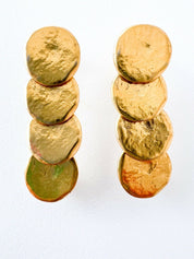 【SOLD OUT】YSL Yves Saint Laurent Vintage Earrings Dangle Drop Stylish Gold Tone