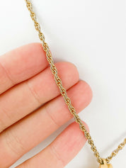 【SOLD OUT】YSL Yves Saint Laurent Vintage Gold Tone Necklace Massive Rhinestones