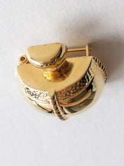 YSL Yves Saint Laurent Perfume Bottle Gold Tone Brooch Pin Vintage