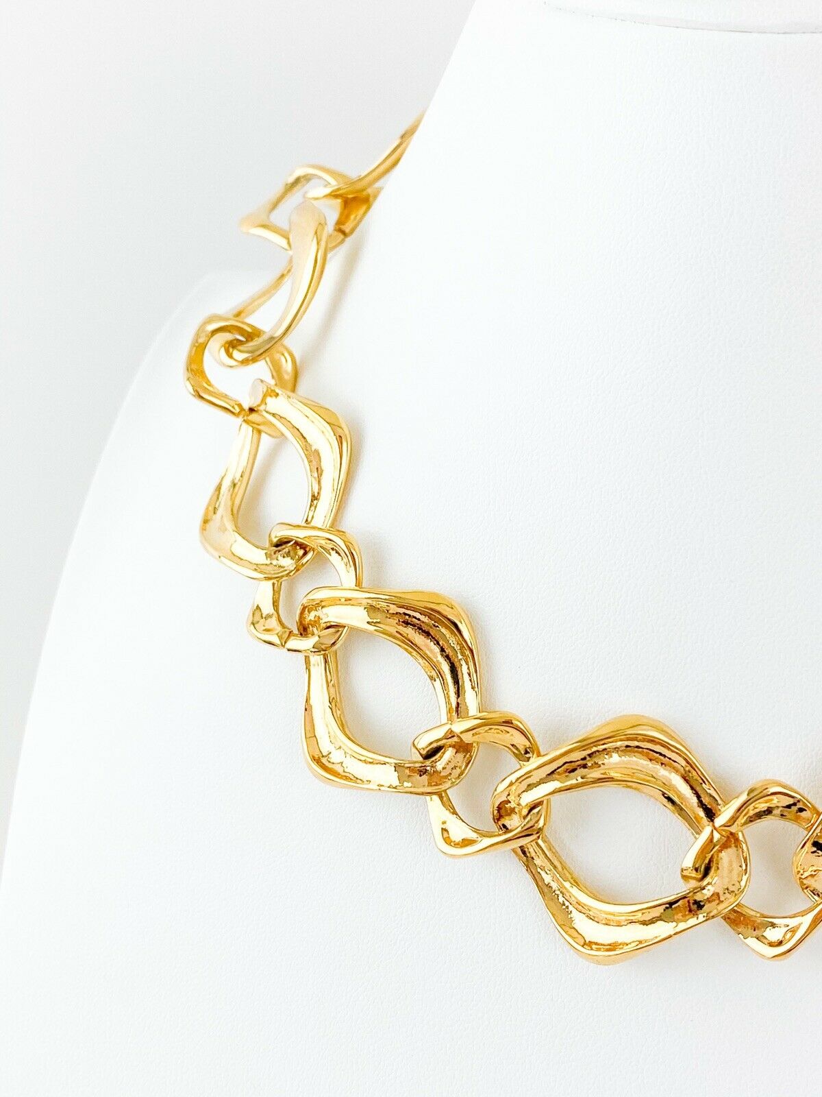 【SOLD OUT】YSL Yves Saint Laurent Vintage Chain Link Necklace Extra Large Beautiful