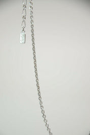 YSL Yves Saint Laurent Silver Tone Logo Heart Rhinestone Pendant Necklace Vintage