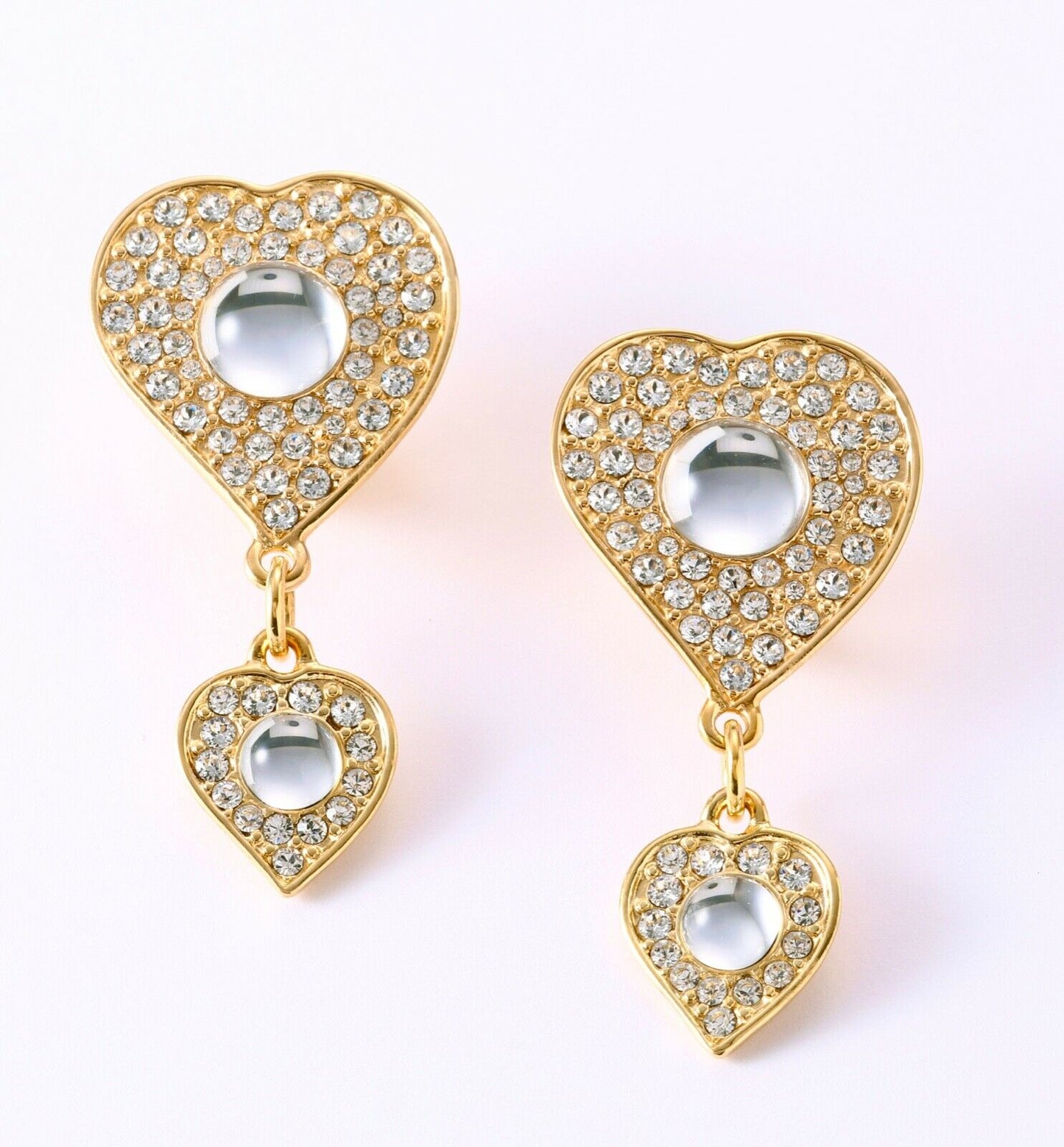 Cabochon Heart earrings 925 
