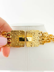 Vintage Multi-Strands Chain Necklace Gold Tone Gorgeous