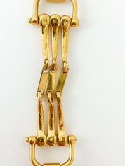 Celine Paris Gold Tone Bracelet Made in Italy Stylish