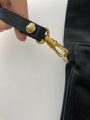 Christian Lacroix New Very Rare Black Satin Shoulder Bag Clutch Bag Handbag Made in Italy