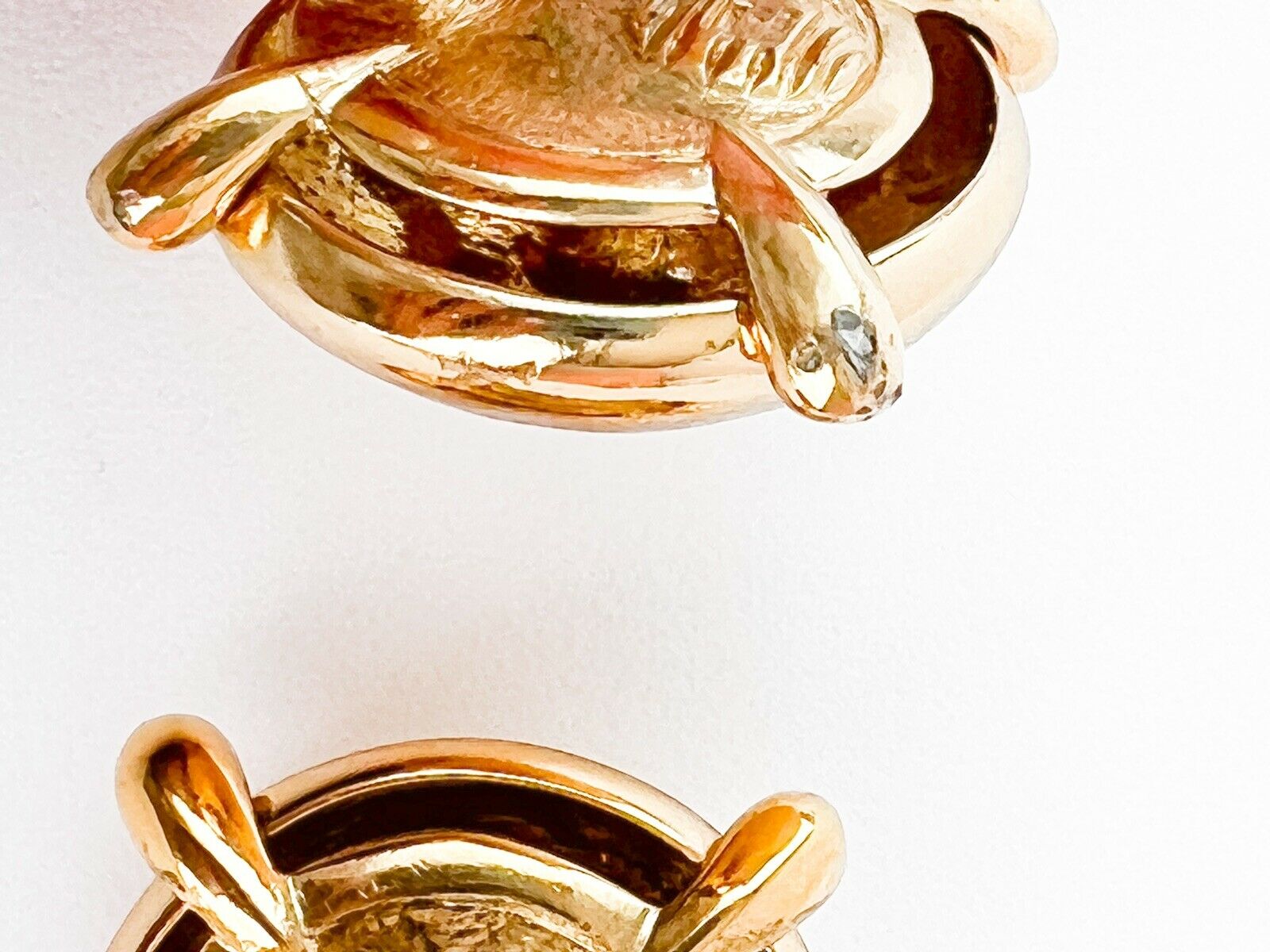 1980`s Yves Saint Laurent Large Earrings Round Made in France, YSL Vintage Clip-on earrings