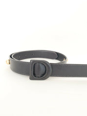 Christian Dior Black D BUCKLE Leather Belt Stunning 75 S
