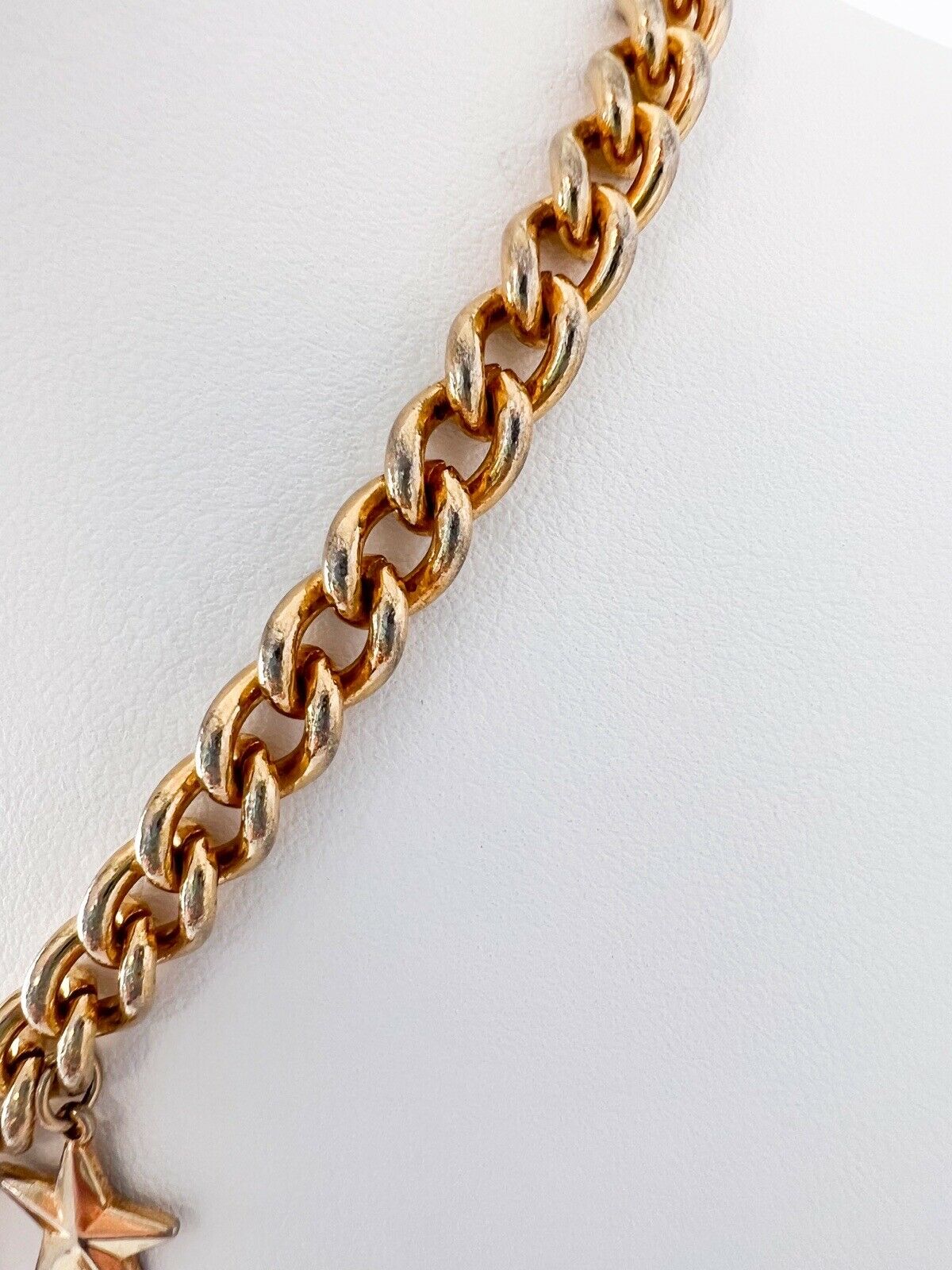 【SOLD OUT】Moschino Vintage Gold Tone Multi-Charm Chain Necklace Ship Anchor