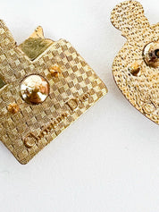 Christian Dior Gold Tone Mini Brooch Pin Sets Perfumes Bottles