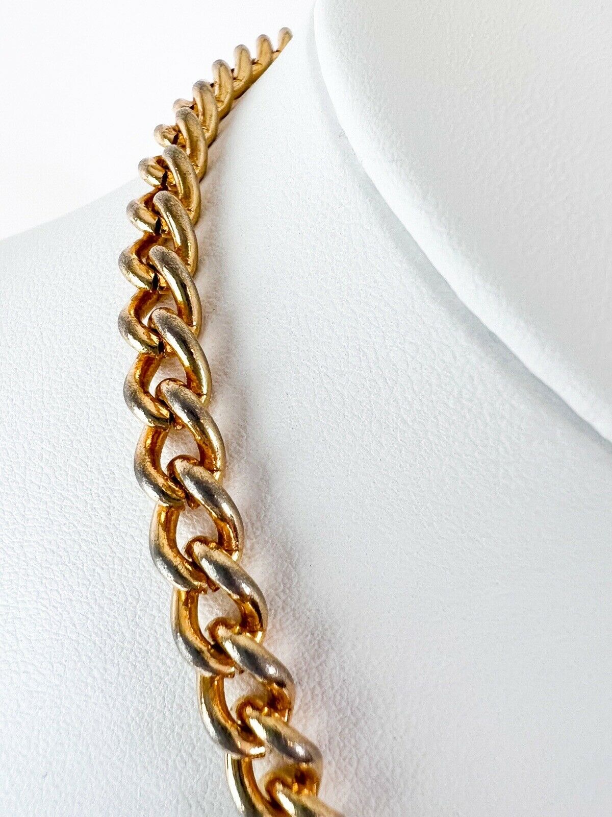 【SOLD OUT】Moschino Vintage Gold Tone Multi-Charm Chain Necklace Ship Anchor