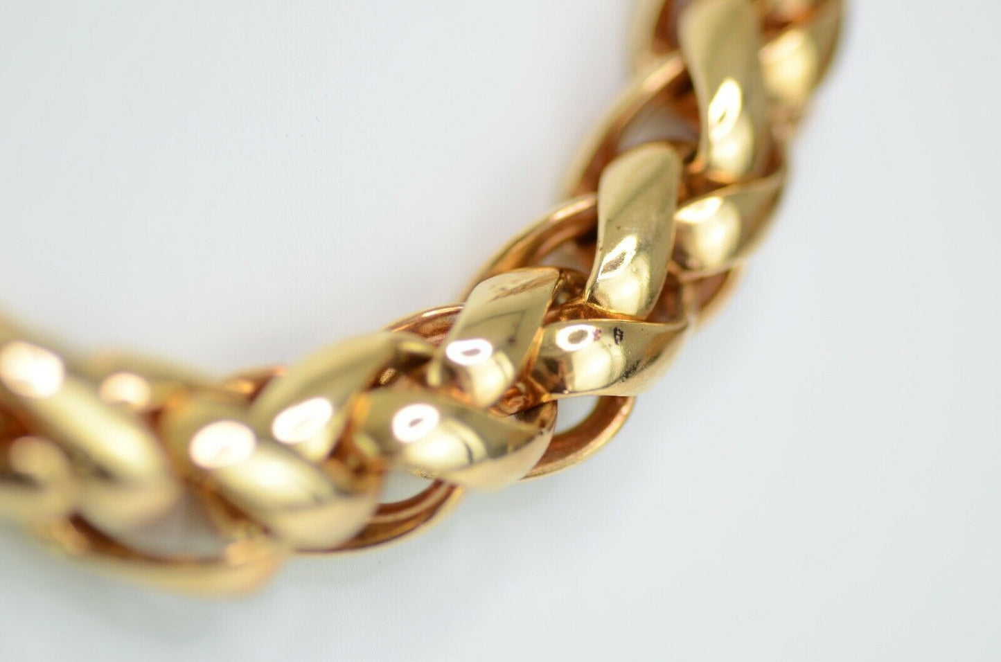 Christian Dior Gold Tone Chain Choker Necklace Bracelet Gorgeous Sets Vintage