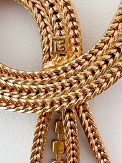 Pierre Balmain Vintage Brooch Pin Dangle Chain Fringe Rhinestone