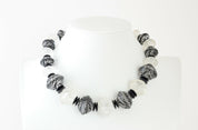 Jean Louis Scherrer Paris Elegant Necklace Clear And Black Vintage