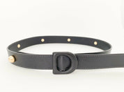 Christian Dior Black D BUCKLE Leather Belt Stunning 75 S