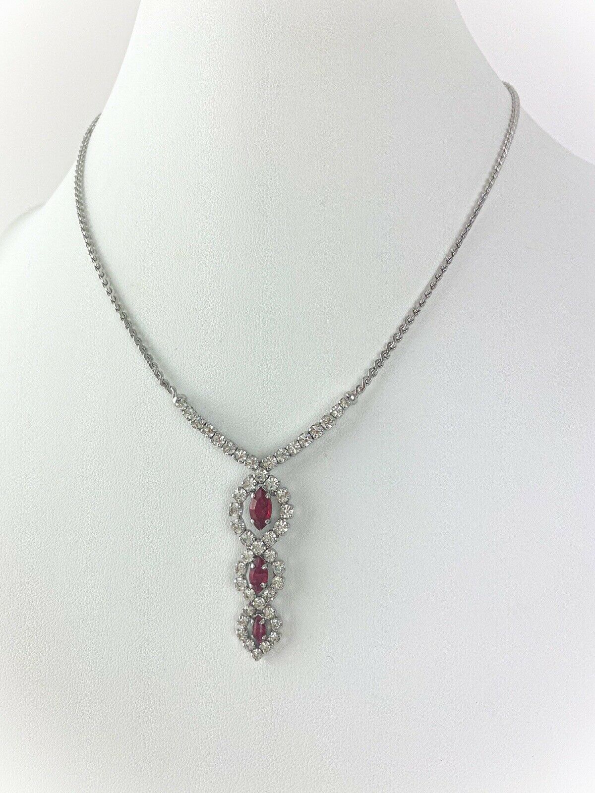 vintage Christian Dior ruby necklace choker 