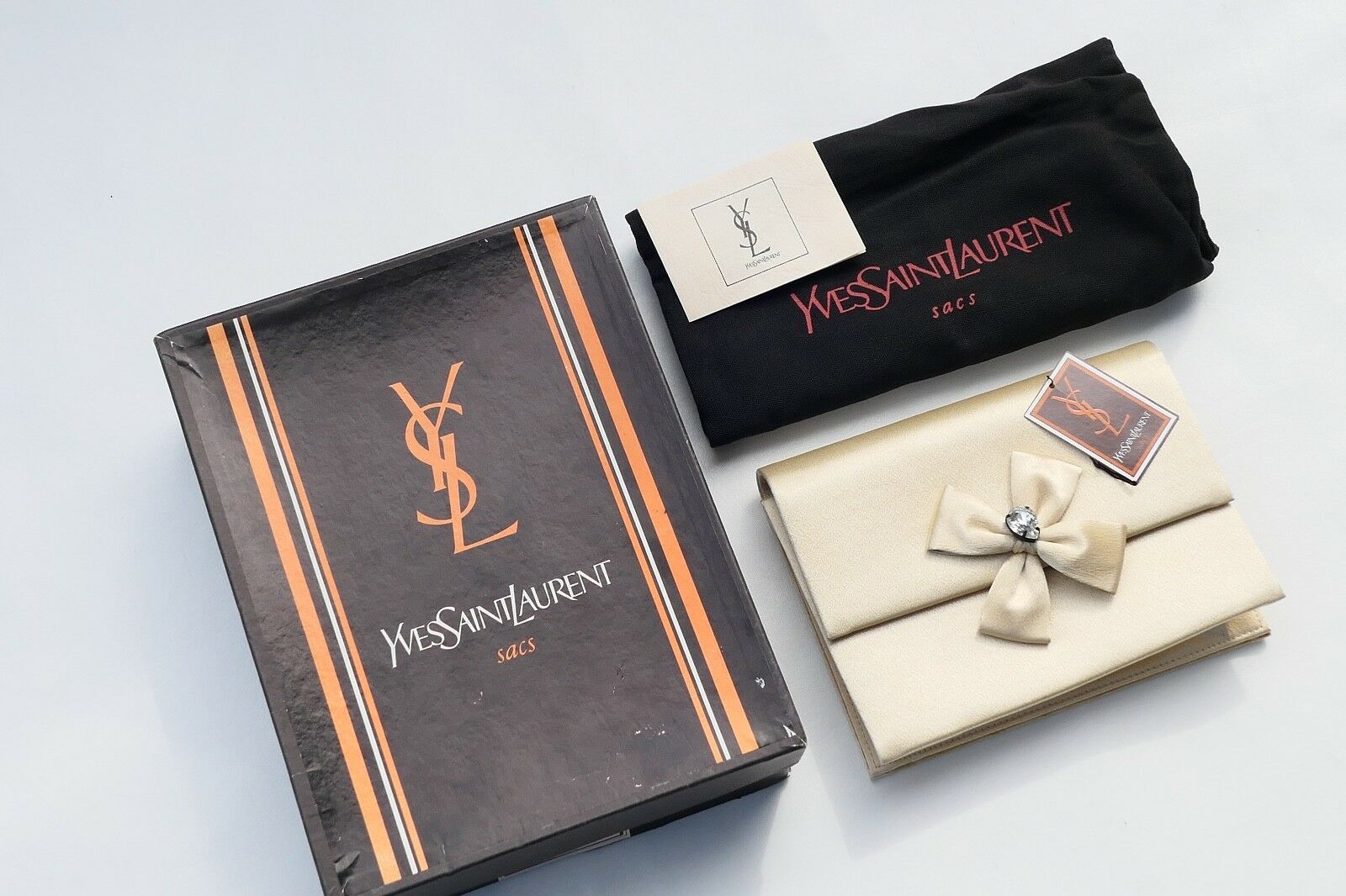 vintage Yves Saint Laurent satin ribbon bag
