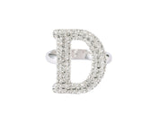 Initial Swarovski D Ring 