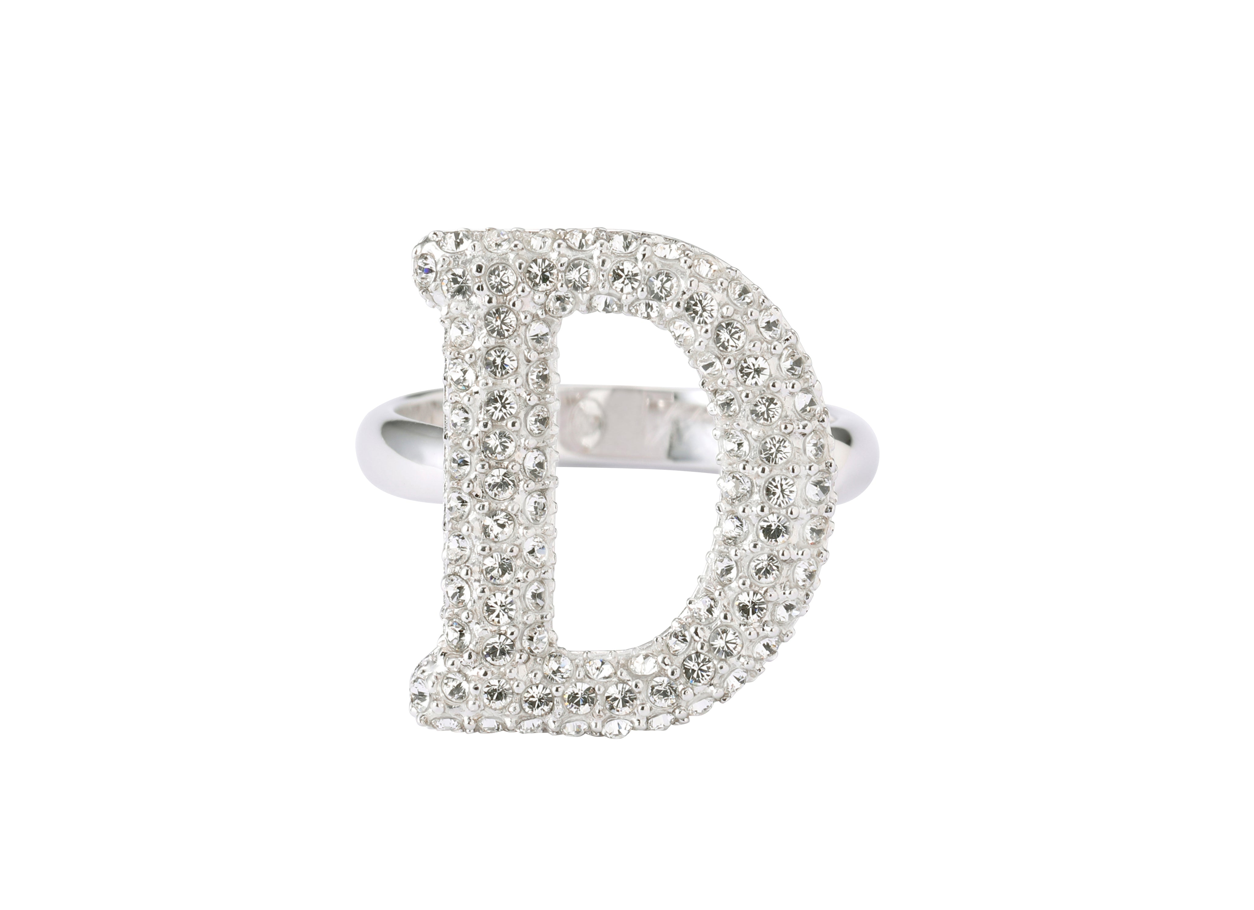 Initial Swarovski D Ring 