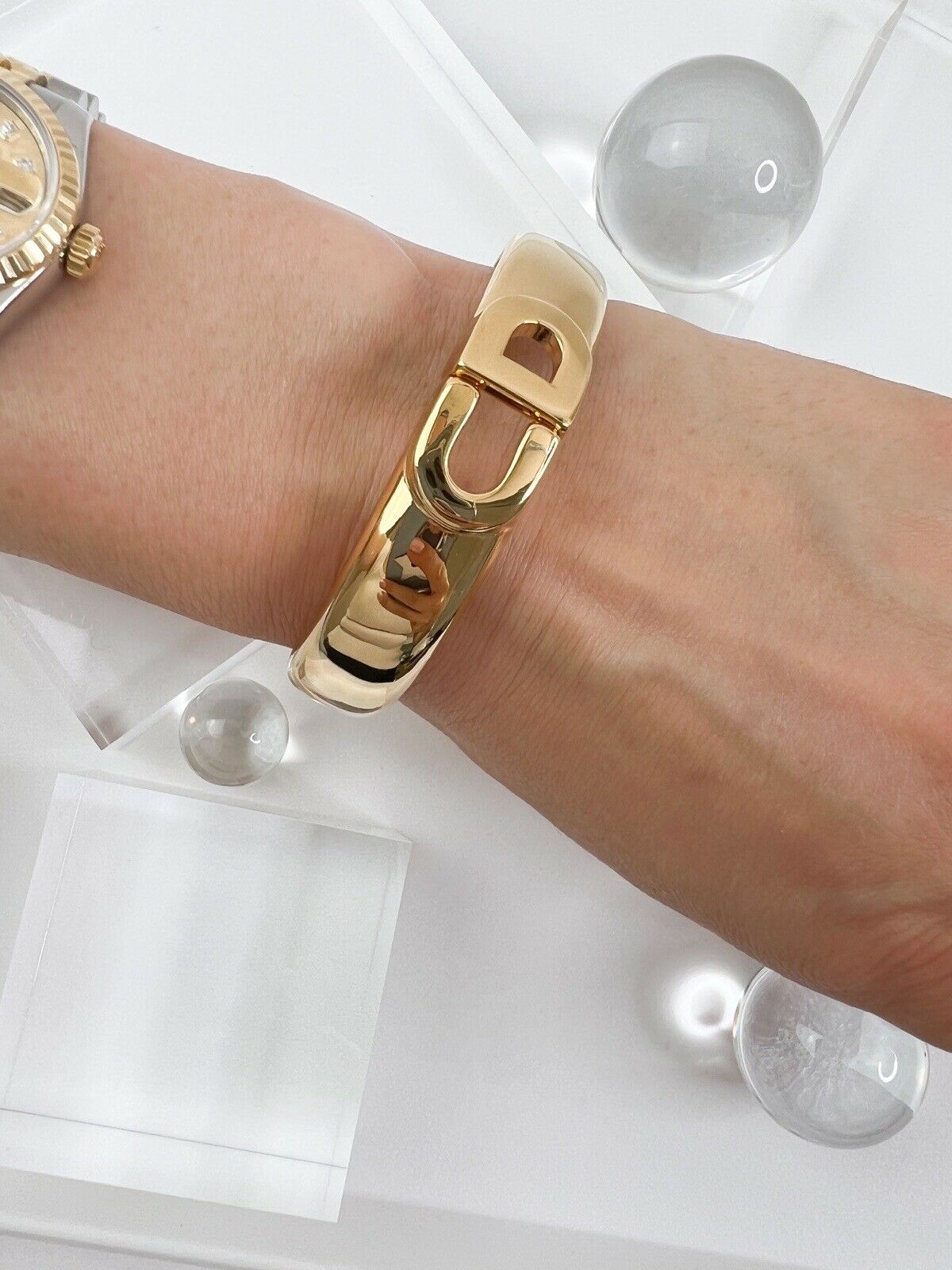Christian Dior Germany Vintage Bracelet Bangle Gold