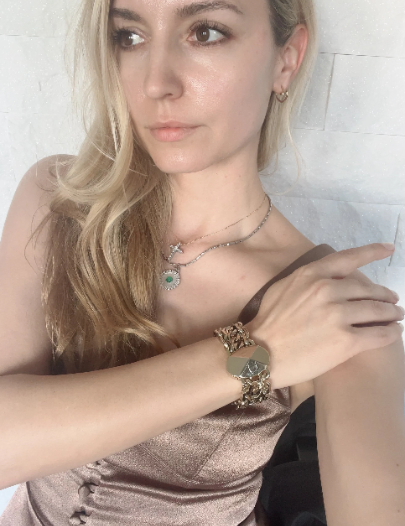 Vintage Christian Dior Bracelet, Gold Tone Bracelet, Chain Bracelet, Charm Bracelet, CD Logo Bracelet, Vintage Rhinestone, Vintage Bracelet