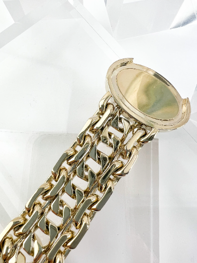 Vintage Christian Dior Bracelet, Gold Tone Bracelet, Chain Bracelet, Charm Bracelet, CD Logo Bracelet, Vintage Rhinestone, Vintage Bracelet