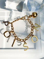 Christian Dior Germany Vintage Charm Bracelet  Gold Poison Perfume