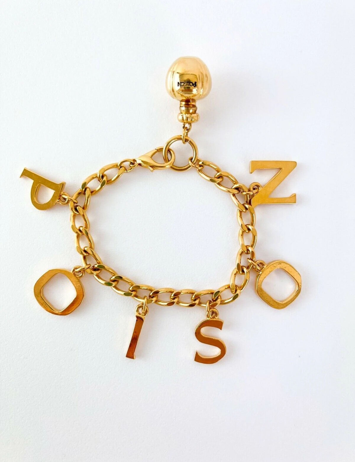 Christian Dior Germany Vintage Charm Bracelet  Gold Poison Perfume