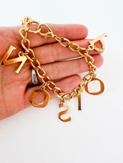 Christian Dior Germany Vintage Charm Bracelet  Gold Poison Perfume