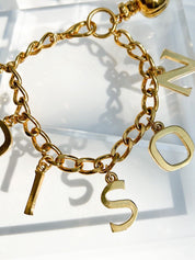Christian Dior Germany Vintage Charm Bracelet  Gold Poison Perfume