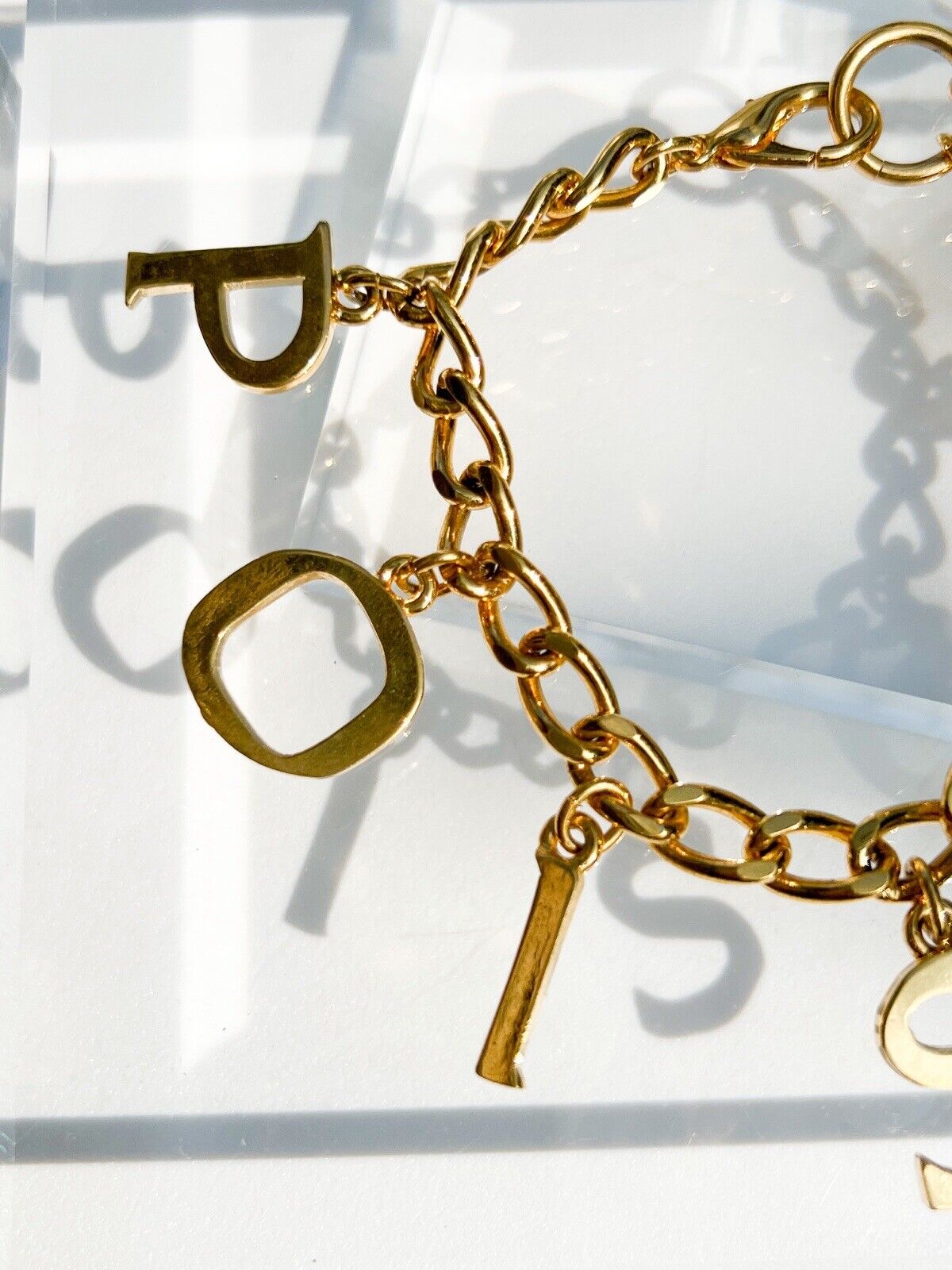 Christian Dior Germany Vintage Charm Bracelet  Gold Poison Perfume
