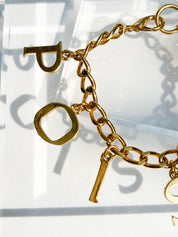 Christian Dior Germany Vintage Charm Bracelet  Gold Poison Perfume