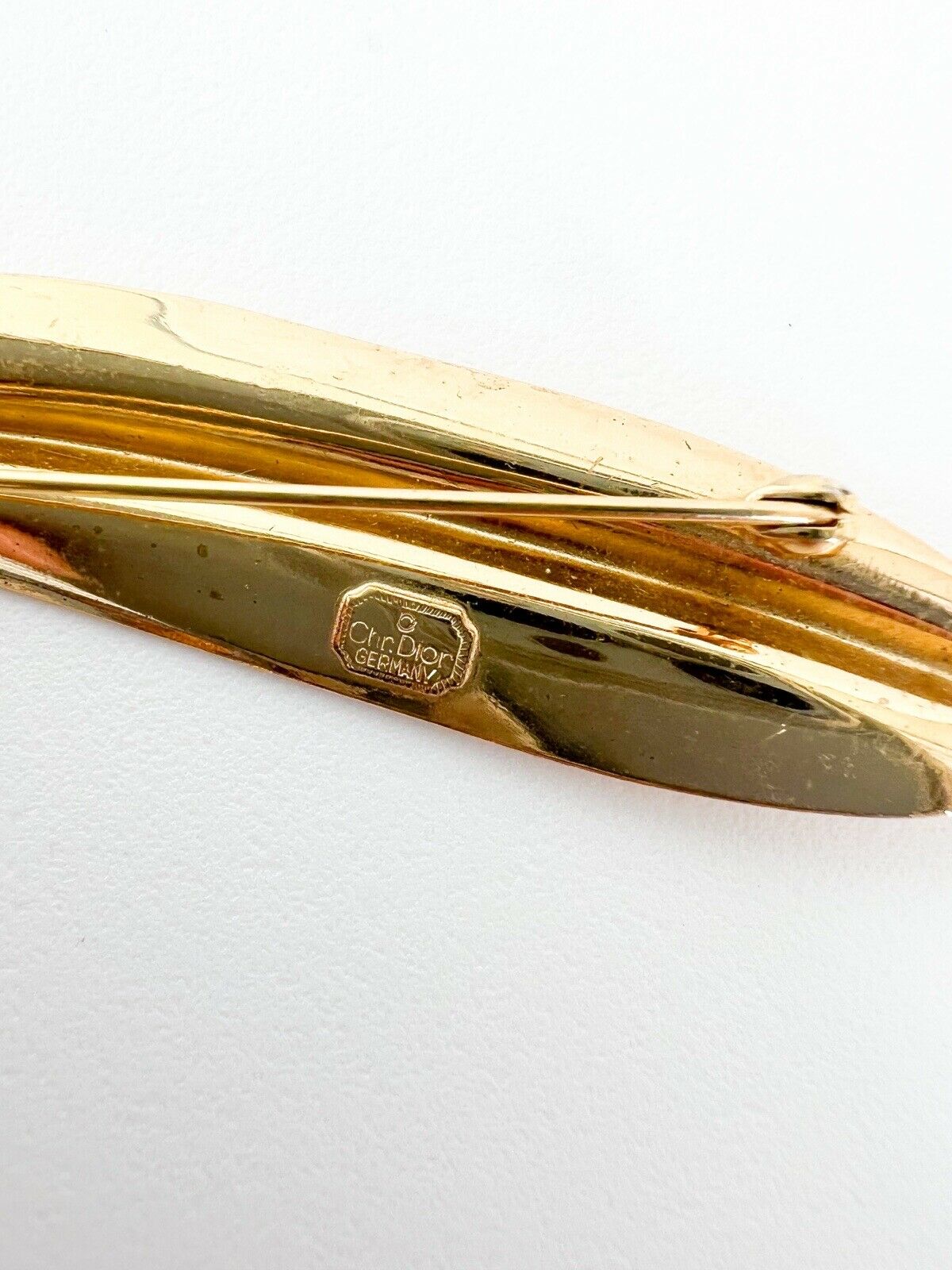 Christian Dior Germany Vintage Brooch Pin Gold
