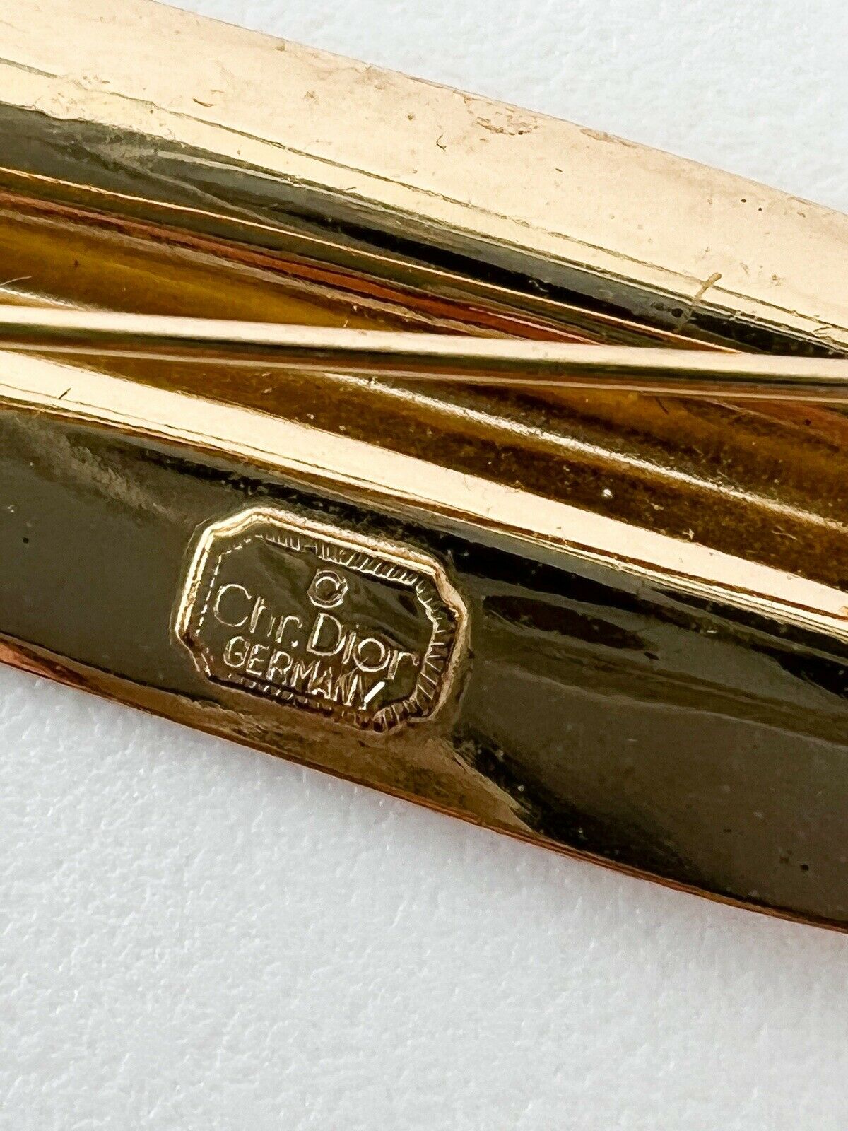 Christian Dior Germany Vintage Brooch Pin Gold