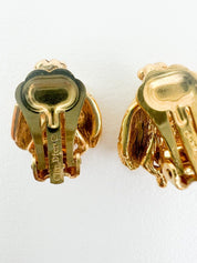 Vintage Iconic Christian Dior Bee Earrings, Gold Tone Earrings, Stud Earrings, Vintage Earrings, Vintage Rhinestone, Jewelry for women