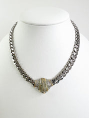 Christian Dior Vintage Necklace Choker Silver