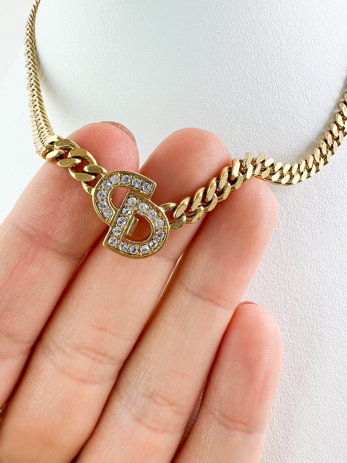 Christian Dior Vintage Chain Necklace Choker