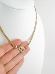Christian Dior Vintage Chain Necklace Choker