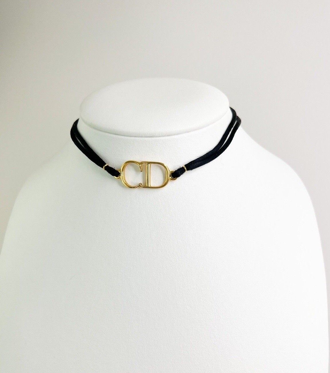 Christian Dior Vintage Necklace Gold Bracelet CD Logo