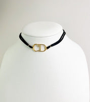 Christian Dior Vintage Necklace Gold Bracelet CD Logo