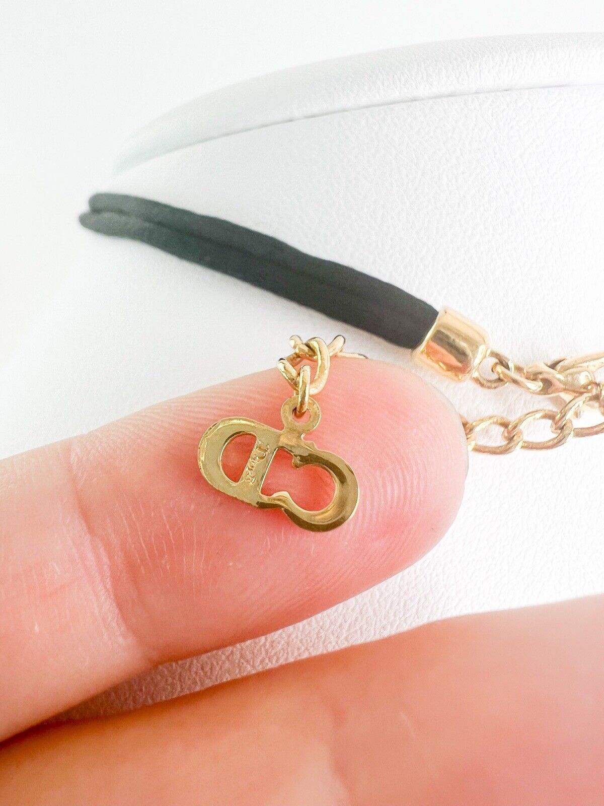 Christian Dior Vintage Necklace Gold Bracelet CD Logo